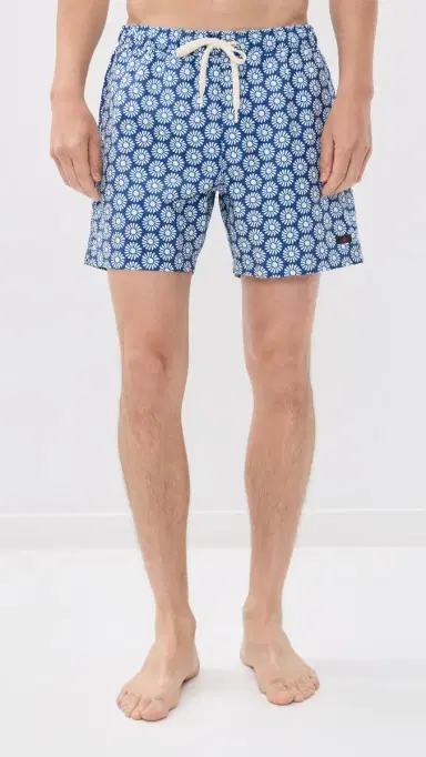 Faherty All Day Trunks 6 Blue Cream uns | Thumbnail 2