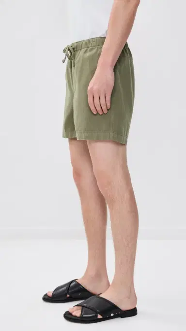 FRAME Canvas Shorts 5 ilitary Khaki | Thumbnail 4