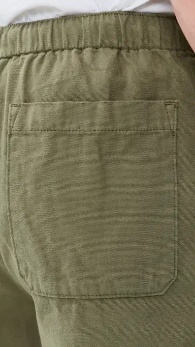 FRAME Canvas Shorts 5 ilitary Khaki | Thumbnail 6