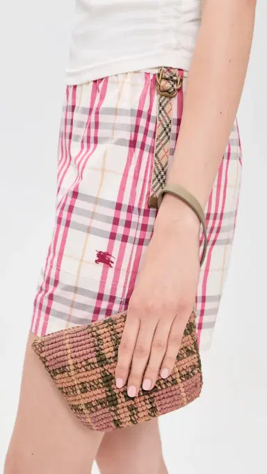 Burberry Margate Raffia Pouch | Thumbnail 3 Burberry Margate Raffia Pouch | Thumbnail 3