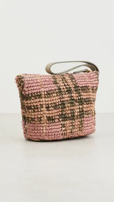 Burberry Margate Raffia Pouch | Thumbnail 4 Burberry Margate Raffia Pouch | Thumbnail 4