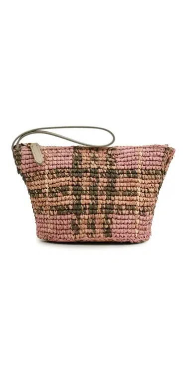 Burberry Margate Raffia Pouch | Thumbnail 1 Burberry Margate Raffia Pouch | Thumbnail 1