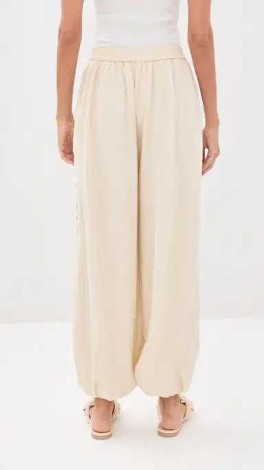 Simkhai Selah Linen Lace Balloon Pants Sand | Thumbnail 3 Simkhai Selah Linen Lace Balloon Pants Sand | Thumbnail 3