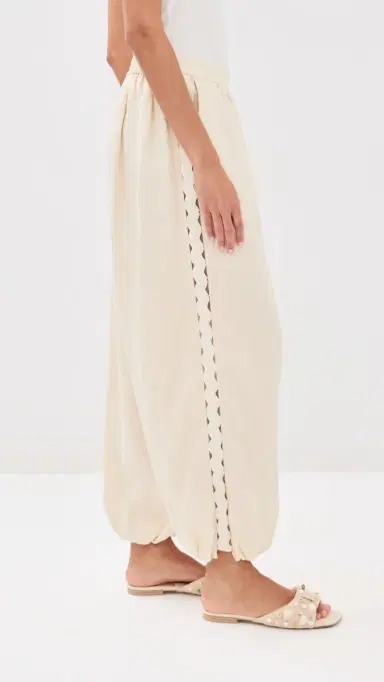 Simkhai Selah Linen Lace Balloon Pants Sand | Thumbnail 4 Simkhai Selah Linen Lace Balloon Pants Sand | Thumbnail 4