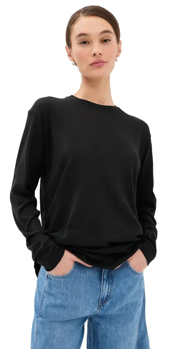 heer Crepe Knit Tee Black
