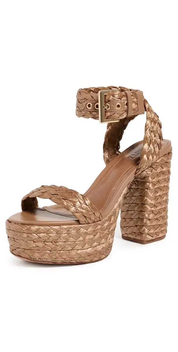 Schutz Ayana Platform Sandals Bronze/Sonora