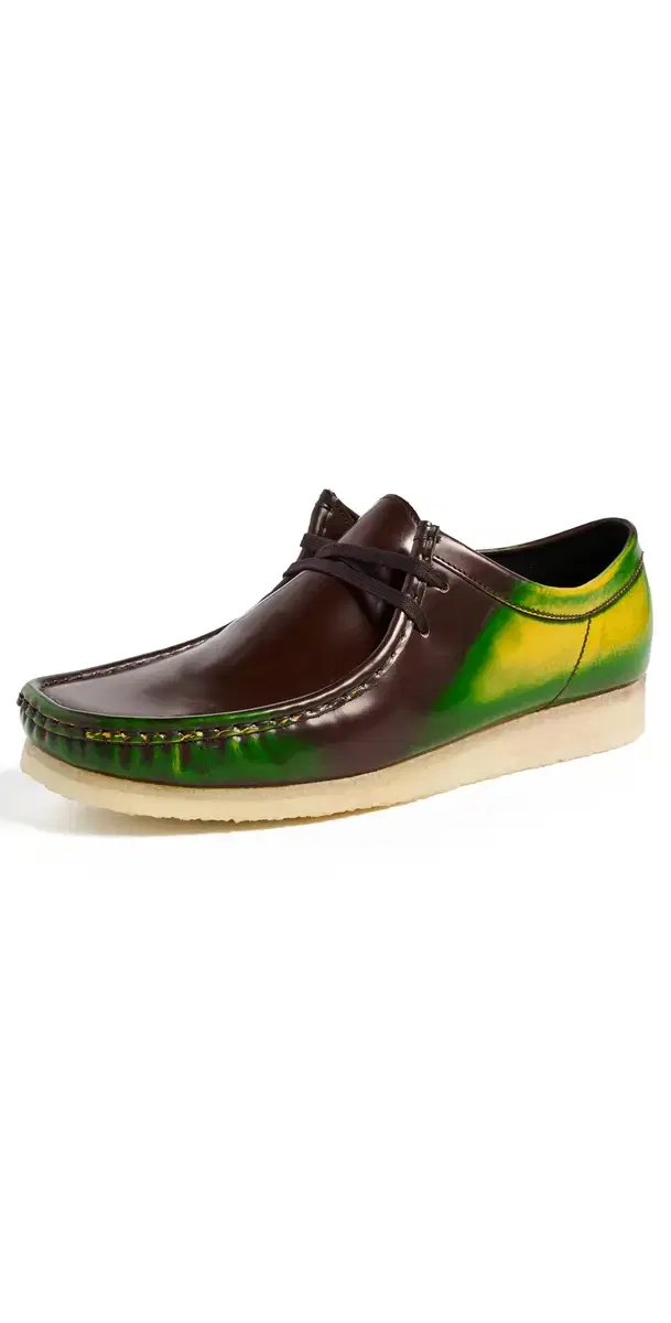Clarks Wallabee Brush Off Leather Shoes Brown Brush Off