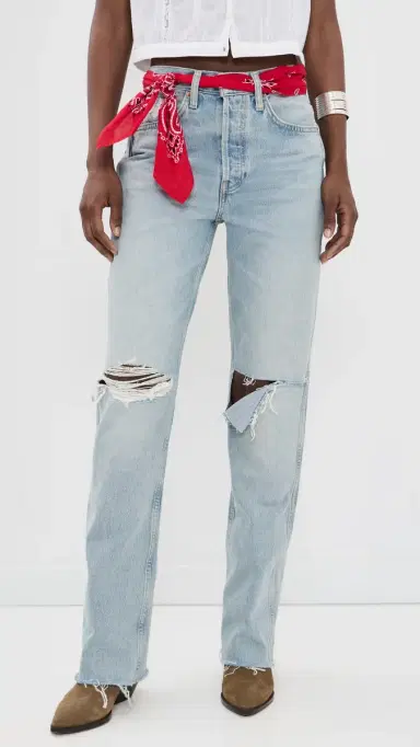RE/DONE 90s High Rise Loose Jeans Silver Springs | Thumbnail 2