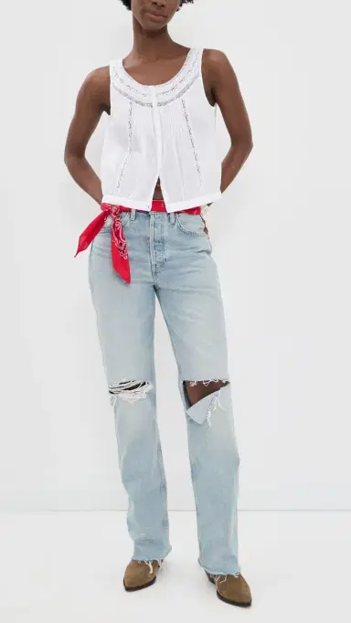 RE/DONE 90s High Rise Loose Jeans Silver Springs | Thumbnail 5