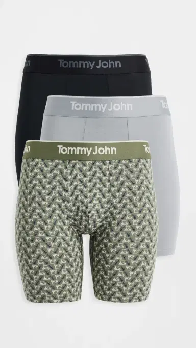 Tommy John econd kin 6 Boxer Briefs 3 Pack Black/Monument/Golcartfourleaf | Thumbnail 2