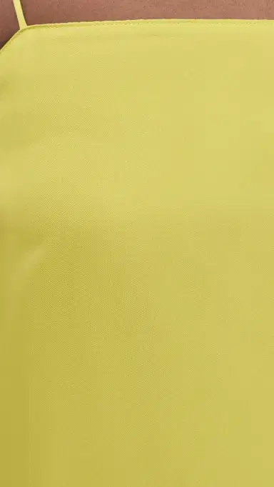 Comme Si Everyday Silk Dress Chartreuse S | Thumbnail 6