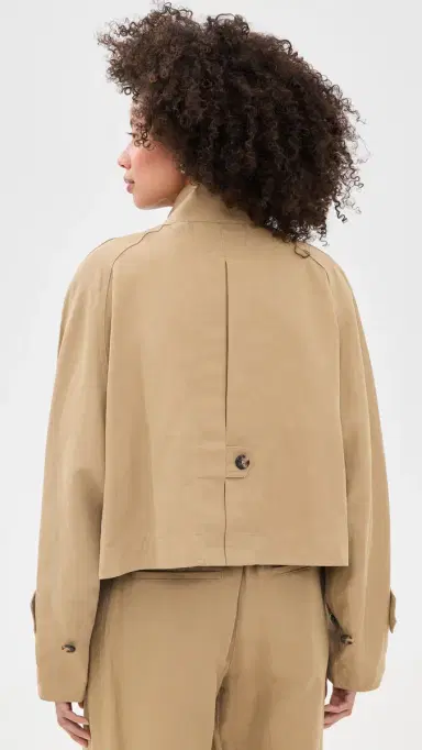Helmut Lang Cropped Trench Coat Trench | Thumbnail 3