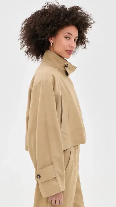 Helmut Lang Cropped Trench Coat Trench | Thumbnail 4