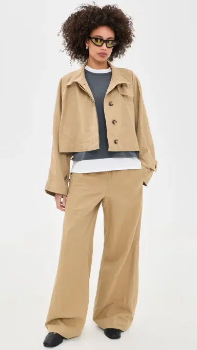 Helmut Lang Cropped Trench Coat Trench | Thumbnail 5