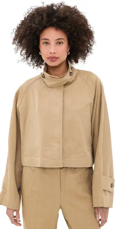 Helmut Lang Cropped Trench Coat Trench | Thumbnail 1