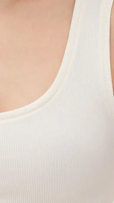 ÉTERNE Square Neck Tank Cream L | Thumbnail 6 ÉTERNE Square Neck Tank Cream L | Thumbnail 6