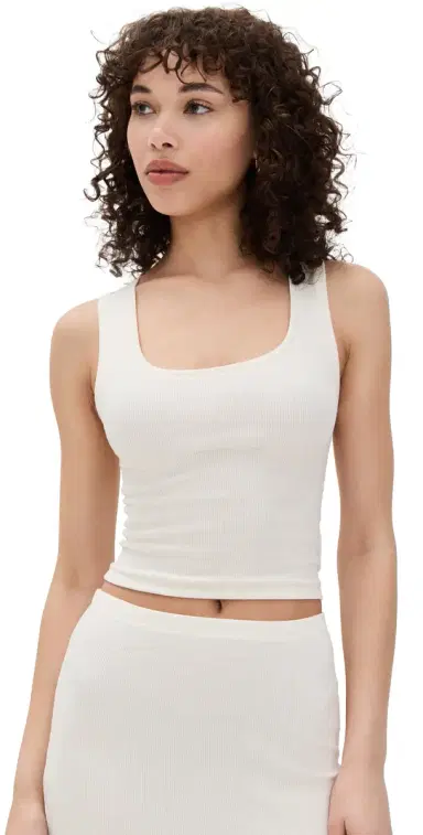 ÉTERNE Square Neck Tank Cream L | Thumbnail 1 ÉTERNE Square Neck Tank Cream L | Thumbnail 1