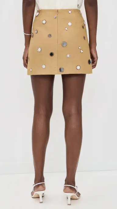Tanya Taylor Ari Skirt Dark Khaki | Thumbnail 3 Tanya Taylor Ari Skirt Dark Khaki | Thumbnail 3