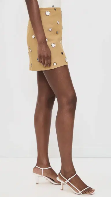 Tanya Taylor Ari Skirt Dark Khaki | Thumbnail 4 Tanya Taylor Ari Skirt Dark Khaki | Thumbnail 4
