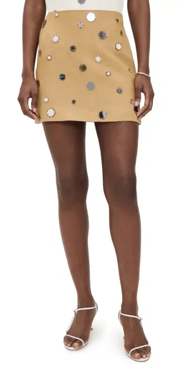 Tanya Taylor Ari Skirt Dark Khaki | Thumbnail 1 Tanya Taylor Ari Skirt Dark Khaki | Thumbnail 1