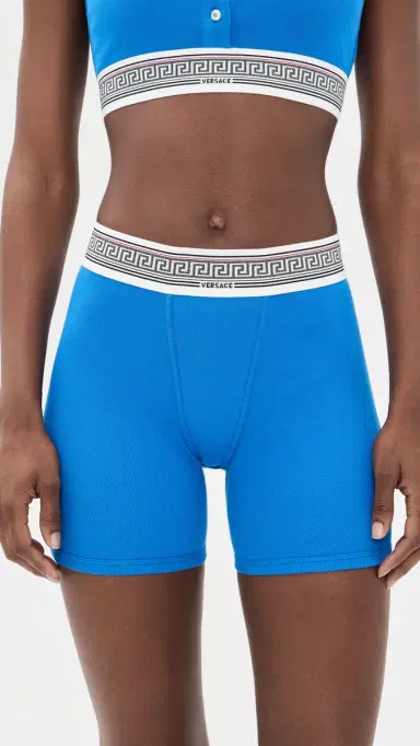 Versace Ciclista Bio Cotton Rib Underwear Electric Blue | Thumbnail 2