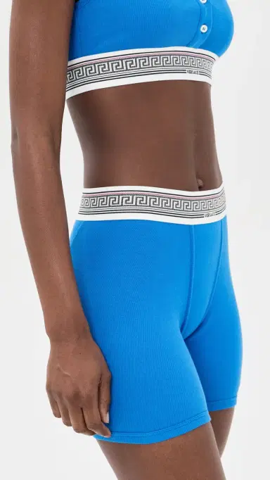 Versace Ciclista Bio Cotton Rib Underwear Electric Blue | Thumbnail 4