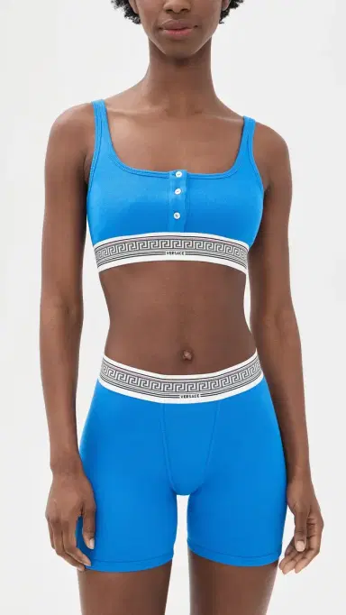 Versace Ciclista Bio Cotton Rib Underwear Electric Blue | Thumbnail 5