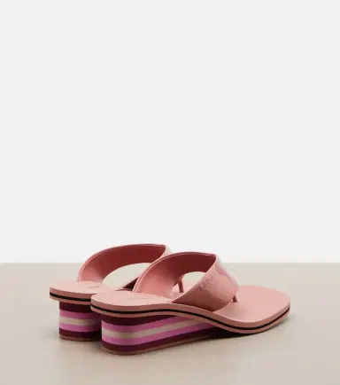 Chloé Chloé Swimming Cool leather wedge thong sandals | Thumbnail 3