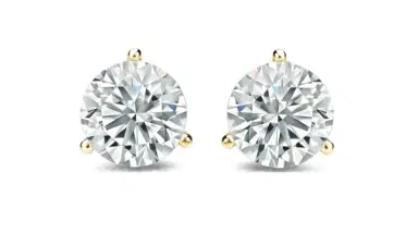 Wish Fine Jewelry 1.14ct Diamond 18K Gold Pear Halo Stud Earrings | Thumbnail 1