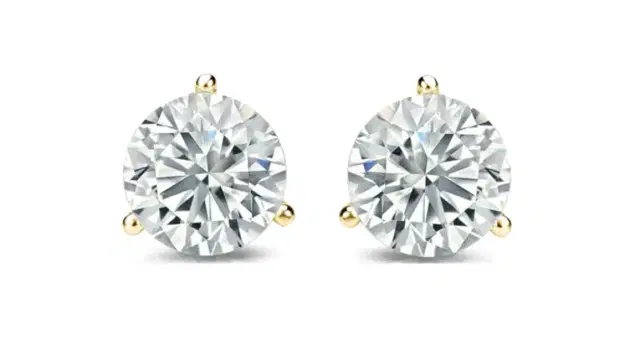 Wish Fine Jewelry 1.14ct Diamond 18K Gold Pear Halo Stud Earrings