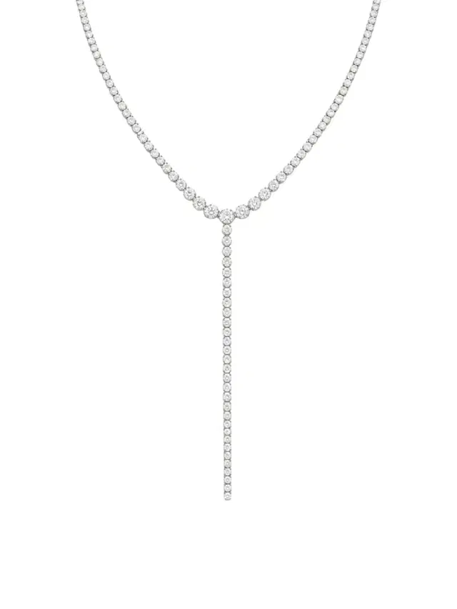 Wish Fine Jewelry Diamond 14K Gold Lariat Tennis Necklace