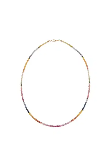 LIZZIE FORTUNATO FINE Shaded Pastel Sapphire Tiny Beaded Necklace | Thumbnail 1 LIZZIE FORTUNATO FINE Shaded Pastel Sapphire Tiny Beaded Necklace | Thumbnail 1