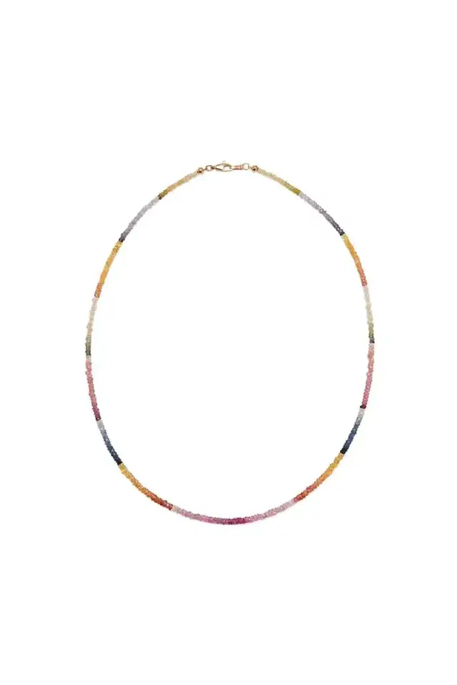 LIZZIE FORTUNATO FINE Shaded Pastel Sapphire Tiny Beaded Necklace