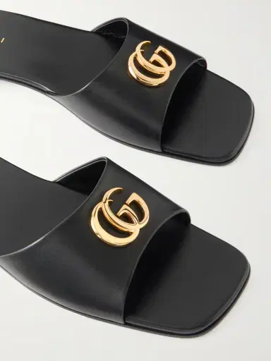 Gucci Logo-embellished Leather Slides | Thumbnail 5 Gucci Logo-embellished Leather Slides | Thumbnail 5