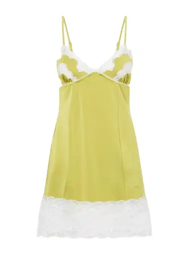 Chloé Lace-trimmed Satin Mini Dress | Thumbnail 1
