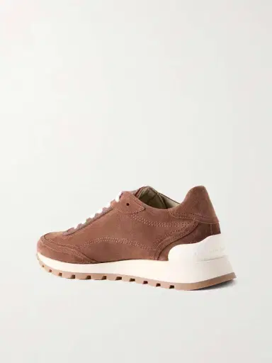 Brunello Cucinelli Suede Bead-embellished Sneakers | Thumbnail 3 Brunello Cucinelli Suede Bead-embellished Sneakers | Thumbnail 3