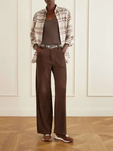 Brunello Cucinelli Suede Bead-embellished Sneakers | Thumbnail 4 Brunello Cucinelli Suede Bead-embellished Sneakers | Thumbnail 4