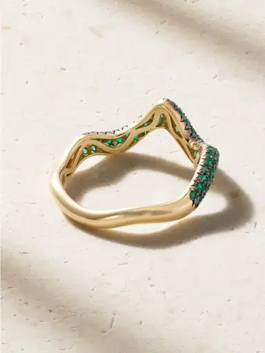 SHAY Wave 18-karat Gold, Emerald And Diamond Ring | Thumbnail 3 SHAY Wave 18-karat Gold, Emerald And Diamond Ring | Thumbnail 3
