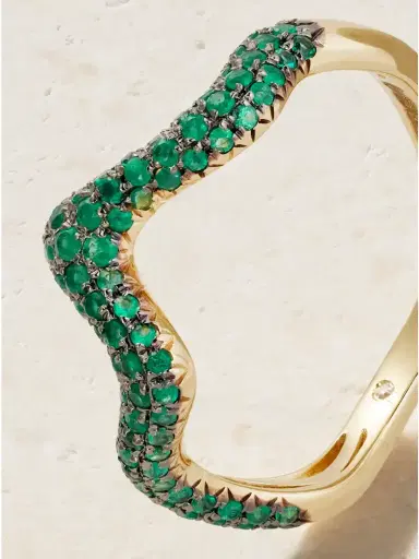 SHAY Wave 18-karat Gold, Emerald And Diamond Ring | Thumbnail 4 SHAY Wave 18-karat Gold, Emerald And Diamond Ring | Thumbnail 4