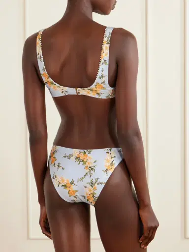 Agua by Agua Bendita Hacienda Valle Pearl-embellished Floral-print Bikini Top | Thumbnail 3 Agua by Agua Bendita Hacienda Valle Pearl-embellished Floral-print Bikini Top | Thumbnail 3
