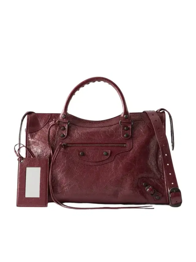 Le City Crinkled-leather Shoulder Bag