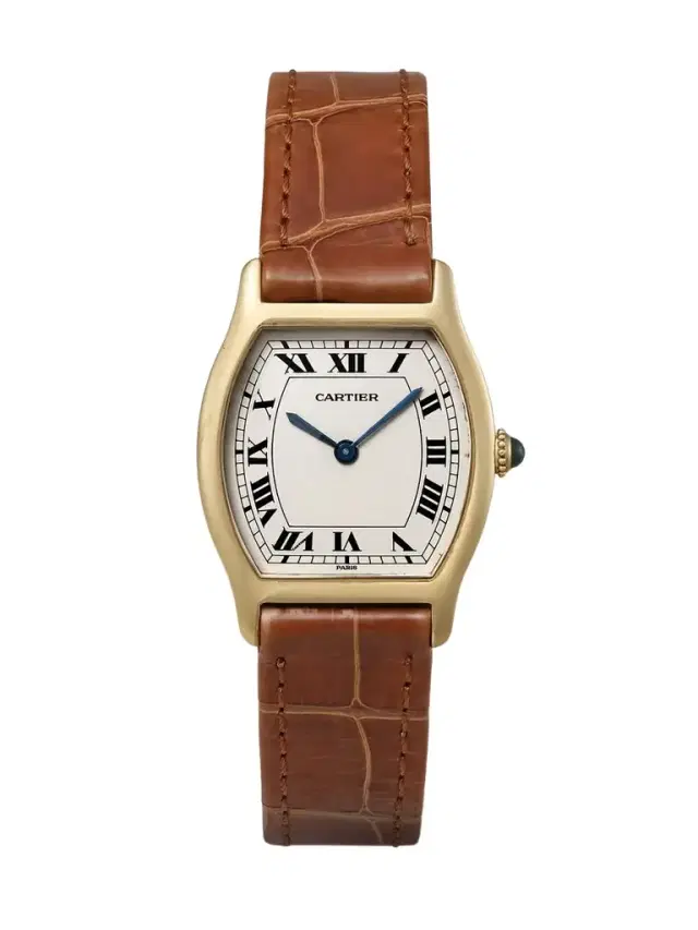 + Cartier Vintage 1990s Tortue Hand-wound 18-karat Gold Watch