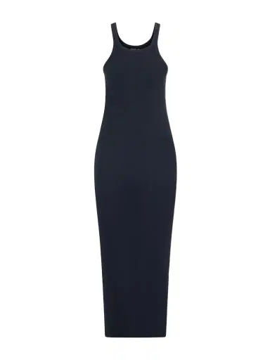 James Perse Tubular Ribbed Cotton Midi Dress | Thumbnail 1 James Perse Tubular Ribbed Cotton Midi Dress | Thumbnail 1