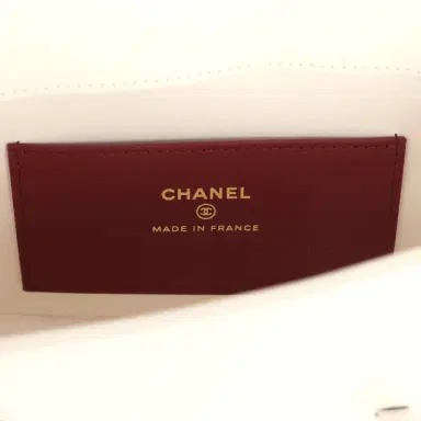 Chanel Chanel Mini Preppy Coco Clutch with Straps White Shiny Caviar Brushed Gold Hardware | Thumbnail 9