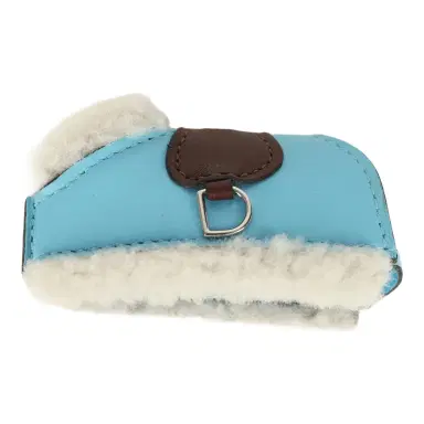 HERMÈS Hermes Rodeo Robeo Plush Charm PM Gold, Celeste, Terre Milo Lambskin and Ecru Merino Wool Palladium Hardware | Thumbnail 4 HERMÈS Hermes Rodeo Robeo Plush Charm PM Gold, Celeste, Terre Milo Lambskin and Ecru Merino Wool Palladium Hardware | Thumbnail 4