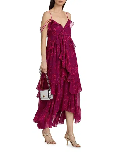 Cinq à Sept Women's Anahi Paisley Bloom Maxi Dress - Purple Garnet Multi | Thumbnail 4