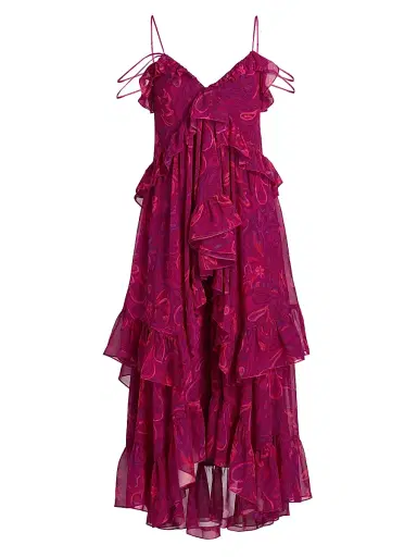 Cinq à Sept Women's Anahi Paisley Bloom Maxi Dress - Purple Garnet Multi | Thumbnail 1