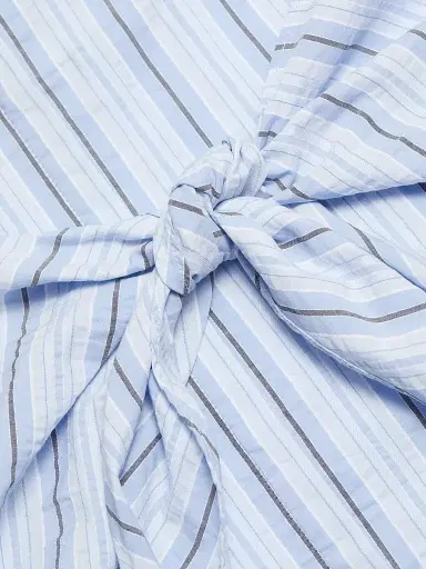 Cinq à Sept Women's Charmine Striped Mini Shirtdress - Blue Multi | Thumbnail 7 Cinq à Sept Women's Charmine Striped Mini Shirtdress - Blue Multi | Thumbnail 7