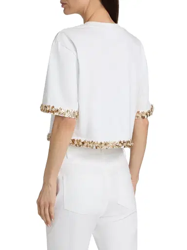 Cinq à Sept Women's Asa Sunflare Floral Crop Top | Thumbnail 5 Cinq à Sept Women's Asa Sunflare Floral Crop Top | Thumbnail 5