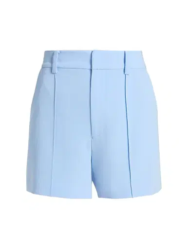 Cinq à Sept Women's Gabbi Pintuck High-Rise Shorts - Blue Wisteria - Size 14 | Thumbnail 1